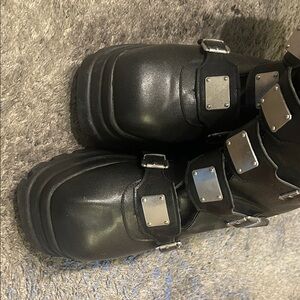 Y2K Ankle Boots with Silver metal parts